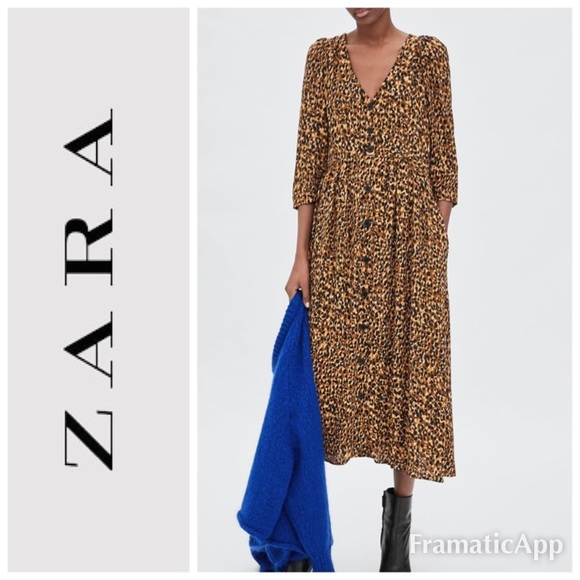 Zara Dresses & Skirts - 🔥🔥🆕ZARA Leopard Print Dress